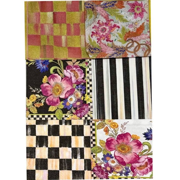 Hand Crafted Metal Flower Wall Decor 13” Courtly Check and Rosy Check - Picture 10 of 12